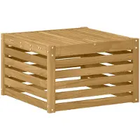 vidaXL Tisch für Outdoor Massivholz Akazie Weiß 59 x 59 x 37 cm