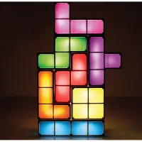 Goods & Gadgets Tetris Lampe Stapelbare LED Tischleuchte Retro Stimmungslicht Bausteine Nachtlicht Kultige Gamer Deko Leuchte für Schreibtisch & Zimmer