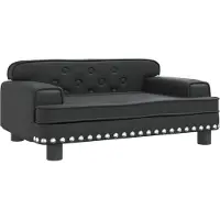 Syfax Hundebett Schwarz 70x45x30 cm Kunstleder