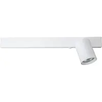 Milagro Moderne weiße Wandleuchte rechts, LED-Streifen mit variabler Farbe, 5 W, mit verstellbarem Strahler 1xGU10 zum Lesen im Schlafzimmer MAGNET Milagro