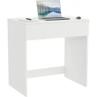 Unyqoos Moderner, platzsparender Computertisch mit Schublade – hochwertiges Holz, ideal für Home‑Office, Studium oder Gaming, verschiedene Größen & Farben