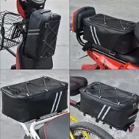Unyqoos wasserdichte Fahrradtasche – 8 L, Kunstleder mit wasserfestem Reißverschluss, reflektierende Streifen, einfache Montage durch verstellbare Klettbänder & Kordeln für Gepäckträger