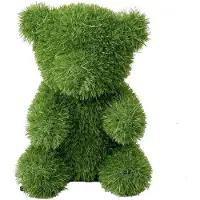Unyqoos Kunstgras-Gartenfiguren in Tierform – wetterfeste Außendeko, UV-beständig & formstabil, inkl. Erdanker, pflegeleicht (Polyester-Innenfutter)