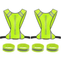 Unyqoos Reflektierende, verstellbare Laufweste mit Telefonfach – leichtes, schnell trocknendes Nylon, Sichtbarkeit bis 200 m, für Laufen, Radfahren & Spaziergänge