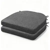 Unyqoos 2er-Set Sitzkissen 40 x 40 cm, dunkelgrau – komfortable Stuhlkissen für Essstühle, Barhocker, Boden & Büro