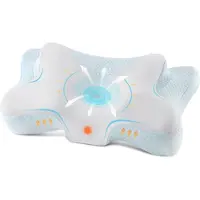 Unyqoos Ergonomisches Memory-Schaum Nackenkissen – 2 Höheneinstellungen, für Rücken-, Seiten- & Bauchschläfer, abnehmbarer seidiger Bezug, waschbar
