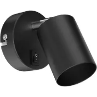 Unyqoos Wandlampe GU10 mit Schalter, drehbarer Lampenkopf 90° – stilvolle Wandleuchte für Wohn- & Arbeitsräume, Direktanschluss 230 V, ohne Leuchtmittel