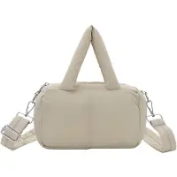 Unyqoos Gesteppte Damen-Handtasche aus Nylon mit Baumwollfutter – geräumiges Reißverschluss-Hauptfach, abnehm- & verstellbarer Schulterriemen, Schulter- oder Crossbodytasche