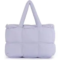Unyqoos Gewattete Damenhandtasche, 43 x 29 x 11 cm – Nylon mit Baumwollfutter, für 15,6 Zoll Laptop, Reißverschluss & weiche Schulterriemen