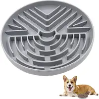 Unyqoos Anti‑Schling‑Napf für Hunde – lebensmittelechtes Silikon, Labyrinth‑Design Ø20 cm, 1–2 Tassen, rutschfest mit Saugnäpfen, spülmaschinenfest