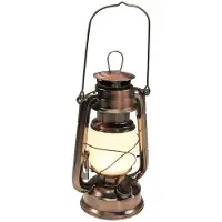 Unyqoos LED-Campinglaterne Retro – dimmbar, warmweißes Licht, batteriebetrieben, mit Tragebügel, nostalgisches Design, sicher ohne offene Flamme