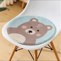 Unyqoos Rundes Plüschkissen mit Cartoon-Tiermotiv, 30 x 30 cm – Baumwollfüllung, abnehmbarer Bezug, rutschfeste Rückseite, für Kinder & Erwachsene