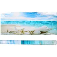 Gistuch Aquarium Hintergrundfolie PVC, 61x30cm Seesterne Unterwasser-Landschaft selbstklebend für Fischbecken