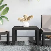The Living Store Gartentisch Anthrazit 59x47x40 cm PP