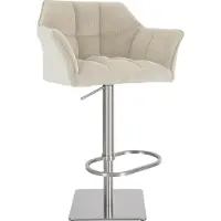 BellaFurn Barhocker, Stangenhocker, verstellbar und robust – Edelstahl, 240 kg Tragkraft, modernes Design