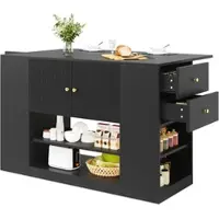 OKWISH Moderner Couchtisch Sofatisch mit Hochglanz,Wohnzimmertisch mit Schubladen und Schiebefächern,Kaffeetisch mit hochglänzender Oberfläche,schwarz