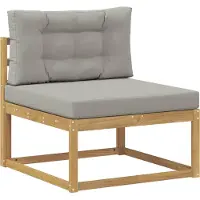 vidaXL Outdoor-Sofagarnitur 6 stk. Weiß und Hellgrau