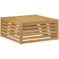 vidaXL Tisch für Outdoor Massivholz Akazie Weiß 79 x 79 x 37 cm