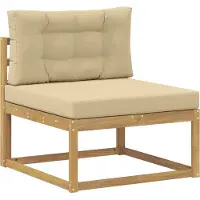 vidaXL Outdoor-Sofagarnitur 6 stk. Weiß und Beige