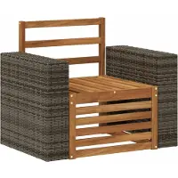 vidaXL Outdoor Mittelsofa Natur