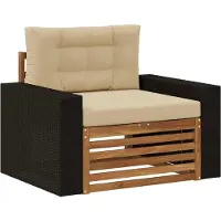 vidaXL Outdoor Mittelsofa Natur
