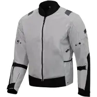 Merlin Taos Air Mesh Stretch Textil-Motorradjacke Hellgrau Schwarz Größe 4XL