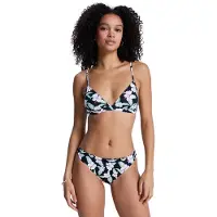 Roxy Triangel-Bikini "Printed Essentials Set", Damen, Gr. M, bunt (anthrazit spring charming sma), Obermaterial: 85% Polyester, 15% Elasthan., Bikini-Sets Triangel-Bikini