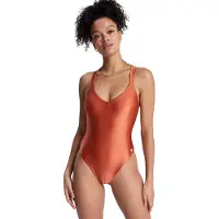 Roxy Badeanzug "Beachside Bohemia One-Piece", Damen, Gr. S, orange (ginger spice), Obermaterial: 84% Nylon, 16% Elasthan., Badeanzüge Badeanzug