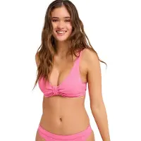 Roxy Bügel-Bikini-Top "Paradise Wire Free Dcup", Damen, Gr. XS, pink (sangria sunset), Obermaterial: 86% Polyester, 14% Elasthan., Bikini-Oberteile Bügel-Bikini-Top