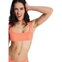 Roxy Bandeau-Bikini-Top "Sunshine Bralette", Damen, Gr. S, orange (rot orange), Obermaterial: 89% Polyester, 11% Elasthan., Bikini-Oberteile Bandeau-Bikini-Top