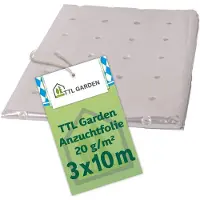 TTL Garden PE Frühbeetfolie 10x3m gelocht 20g/m² Folientunnel Gartenfolie
