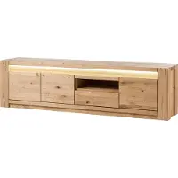 MASSIVMOEBEL24.DE MASSIVMOEBEL24 TV-Board Wildeiche 193x40x53 beige geölt KENT #233