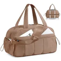 Unyqoos große wasserfeste Damen-Weekender 24 Liter – Nylon Taslan, separates Nassfach, 42 x 19 x 32 cm, verstärkte Nähte & robuste Reißverschlüsse, verstellbarer Schultergurt