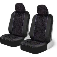 Unyqoos Set mit 2 glitzernden Autositzbezügen – universelle Schonbezüge, airbagkompatibel & armlehnenfreundlich, einfache 3‑Schritte Montage