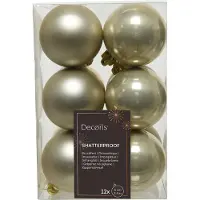 Ksd 12 Weihnachtskugeln Perle 60 mm (wit)