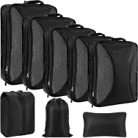 Unyqoos 8‑teiliges Kompressions-Packwürfel-Set – platzsparende Koffer-Organizer, wasserabweisend, atmungsaktives Mesh, reißfestes Polyester