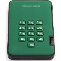 ISTORAGE diskAshur2 256-bit 1TB USB 3.2 secure encrypted hard drive - Green IS-DA2-256-1000-GN, 1 TB, 3.2 Gen 1 (3.1 Gen 1), 5400 RPM, Grün