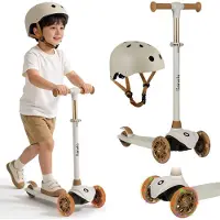 Lionelo Kinderroller JESSY + HELMET Balance-Roller für Kinder ab dem 3. Lebensjahr bis zu 50 kg - Braun