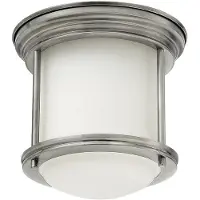 Quintiesse Außendeckenleuchte Hadrian Mini, nickel antik/opalweiß