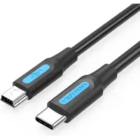 Vention COWBD, 0,5 m, Mini-USB B, USB C, USB 2.0, 0,48 Gbit/s, Schwarz