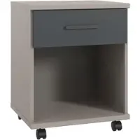 Wimex Rollcontainer "Bahamas, Rollwagen auf Kunststoffrollen, inkl. Schublade", grau (saharagrau, absetzung grafit), B:46cm H:58cm T:40cm, Holzwerkstoff, Rollwagen, Rollcontainer