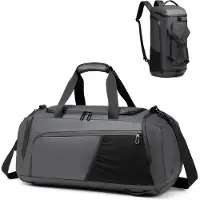 Unyqoos 40 Liter Sporttasche – 3-in-1 Hand-/Schultertasche & Rucksack, Schuhfach mit Belüftung, wasserdichtes Nassfach, 55×26×26 cm, 1,1 kg, beschichteter Stoff, Polyester-Futter, Unisex