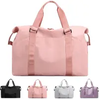 Unyqoos Faltbare Multifunktions-Sport- und Reisetasche, 46×20×31 cm, 600D Nylon, 0,6 kg, wasserdichtes Innenfach mit Reißverschluss, wasserabweisend, für Damen & Herren