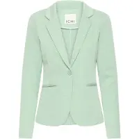 Ichi Blusenblazer "Damen Blazer IHKATE", Damen, Gr. S, grün (light grass grün), Obermaterial: 60% Baumwolle CO. 40% Polyester PES., Blazer Blusenblazer