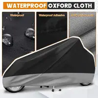 Unyqoos Wasserdichte Abdeckung für Lastenrad & Dreirad, 420D Oxford, 285×65×115 cm, reißfest, windstabil mit Gummiband & Clip, Schlossdurchführung