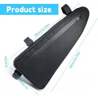 Unyqoos Wasserdichte, reflektierende Fahrradtasche 2,5 L – Polyester, 38×18×3,85 cm, 165 g, für Mountainbike & Rennrad, 3 verstellbare Klettbänder