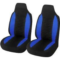 Unyqoos Universelle blaue Autositzbezüge – elastisch & atmungsaktiv, 3 mm Schaumstoff, Mehrlagen‑Netz, Airbag‑kompatibel, Schnellmontage für Auto, SUV & Van