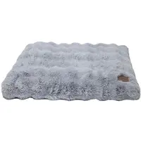 OEM Hundematratze für mittelgroße Hunde, Waschbar: Hundekissen, weiches Hundemat für kleine Hunde, wasserfest, abnehmbar, antislip, bequemes Hundebett, grau, 76x51x10 cm