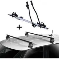VDP Fahrradträger SAGITTAR + Dachträger EVO Stahl kompatibel mit für Alfa Romeo 147 5 Türer 2000-2010