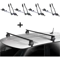 VDP 4x Fahrradträger SAGITTAR + Dachträger EVO Stahl kompatibel mit für Citroen Xsara 5 Türer 1997-2004